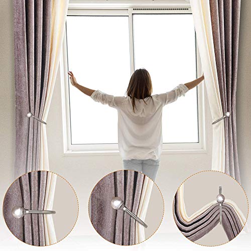 COCIVIVRE 2 Pack Curtain Holdbacks Wall Mounted Curtain Tiebacks Hooks - color: Gold, size: 2 Pack