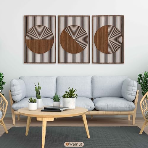 Boho Art Deco Wood Wall Panel, Minimalist Scandinavian Geometric Wood Wall Art, Living Room Above Couch Statement, Mid Century Decor Gift for Bedroom