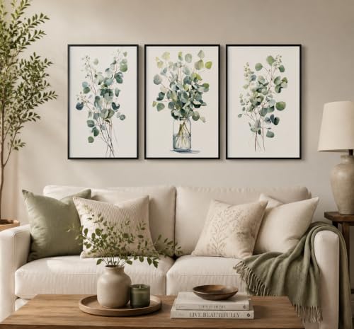 HOMTAI 3Pcs Botanical Canvas Wall Art 12x16Inch Unframed - color: Poster, size: 16L" x 12W"