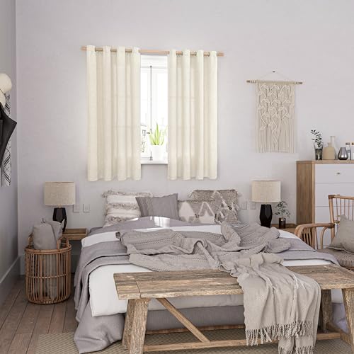 BGment Natural Faux Linen Curtains 63 Inch Length 2 Panels for Bedroom - color: B - Linen Linen, size: 52"W x 63"L (Pack of 2)
