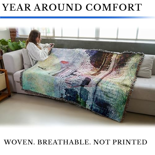 Pure Country Weavers Town 250 Blanket - Gift America 250th Anniversary Tapestry Throw Woven from Cotton - Made in The USA (50x60) - color: The State, size: 72x54