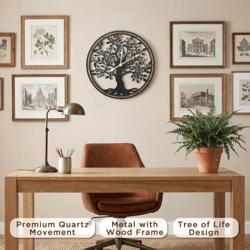 Micasso Large Wall Clocks Decorative: 21 Inch Tree of Life Battery Operated - color: Large Tree, size: 21 Inch