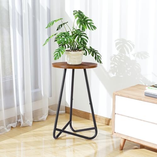 Plant Stand Indoor,Small Plant Table,Metal Display Rack,Brown,20 In - color: Brown, size: 20 In
