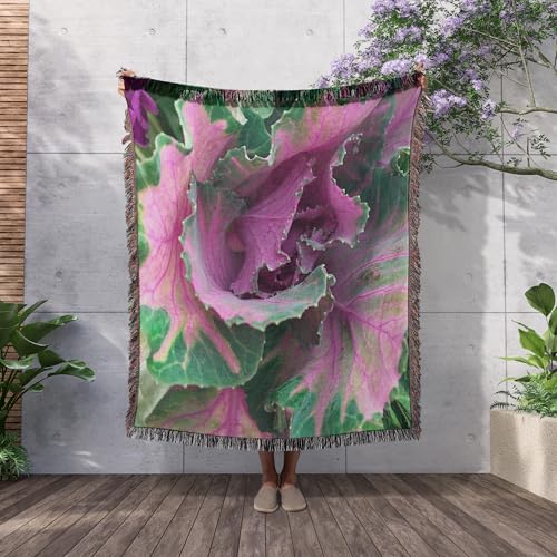 3dRose Cabbage Flower Woven Blanket