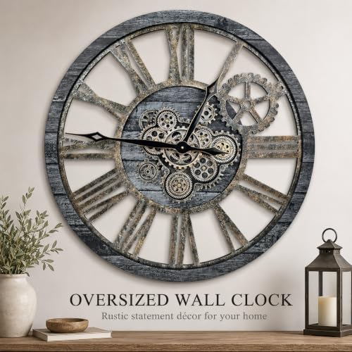 The B-Style 30" Large Wall Clock, Carbon Gray - color: Carbon Gray, size: 30 inch (76 cm)