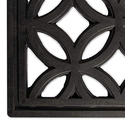 DII High Traffic All-Weather Rubber Doormat, 18x30, Lattice - color: Lattice, size: 1'6" x 2'6" (Rectangular)