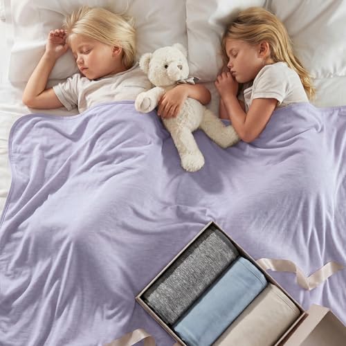 Bedsure Silky Soft Cooling Blanket Full Size, 80"x90", Lavender - color: 04- Lavender, size: Full (80" X 90")
