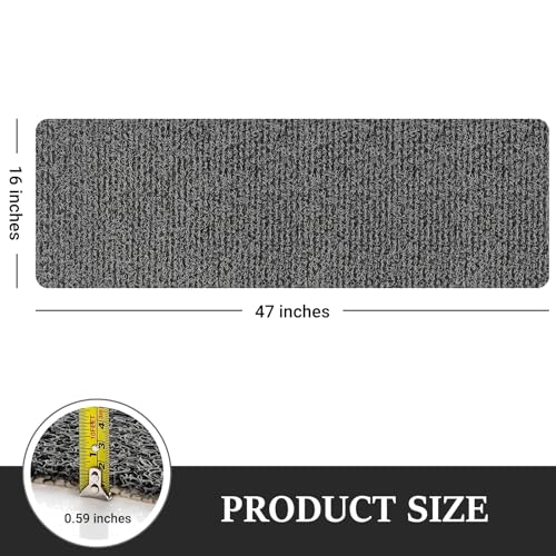 LuxStep Shower Mat Bathtub Mat Non-Slip Bath Mat with Drain, Quick Drying - color: Black, size: 47" x 16" (Rectangular)