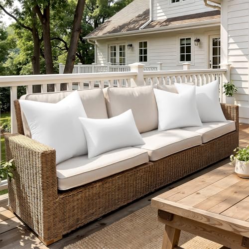 MIULEE Outdoor Pillow Inserts 18x18 Pack of 4 - size: 18x18 Inch