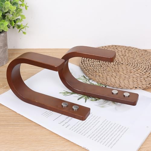 2 Pack Curtain Tiebacks & Holdbacks Wood Curtain Holder, Coffee - color: Coffee