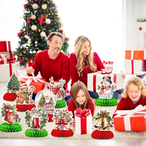 Christmas Party Centerpieces, Christmas Honeycomb Centerpieces for Table - style: Santa Claus