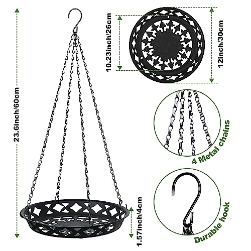 Enhon 2 Pack Plant Hanger, 12" Metal Hanging Planter for Indoor Plants
