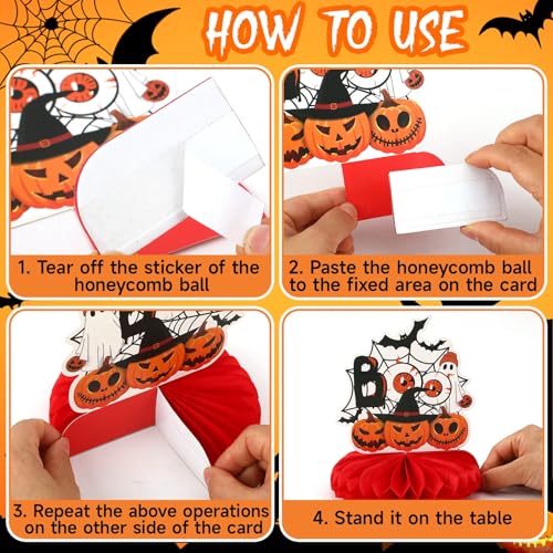 10Pcs Halloween Honeycomb Centerpieces Table Toppers Decoration - style: Halloween Style
