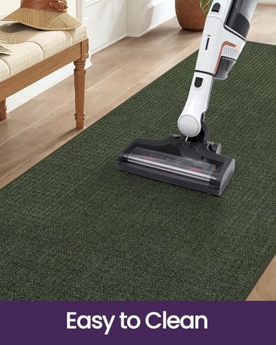 DEXI Hallway Runner Rug 36x96, Non Slip Long Rug for Entryway, Olive Green - color: Olive Green, size: 36" X 96" (Runner)