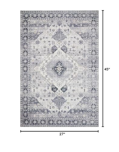 Loloi Skye Silver/Grey 2'-3" x 3'-9" Accent Rug - color: Silver / Grey, size: 2'3" x 3'9" (Rectangular)