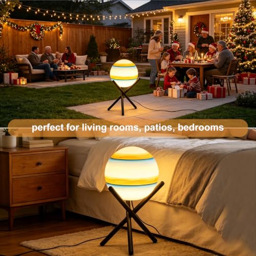 Lightdot 13.8-in Globe Floor Lamp Waterproof Outdoor Patio Floor Lamp, 10W - color: 13.8''Blue