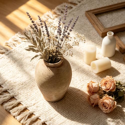 9 inch Ceramic Flower Brown Vase Home Deco - color: 9in Brown