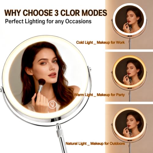 Makeup Mirror with Lights and Magnification