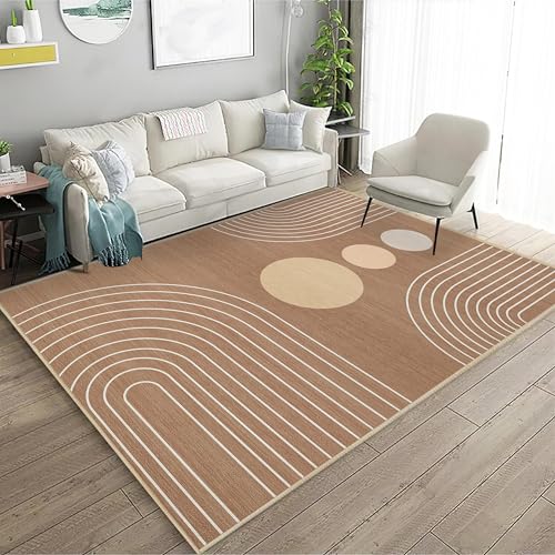 Boho Rug 3x5 Brown Modern Geometric Abstract Area Rug Entryway Bedroom - color: Camel Brown, size: 5' x 3' (Rectangular)