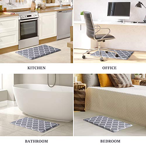 WISELIFE Kitchen Mats and Rugs Cushioned Anti-Fatigue, 17.3"x 28", Grey - color: Stylish Grey, size: 28"L x 17.3"W x 0.5"Th