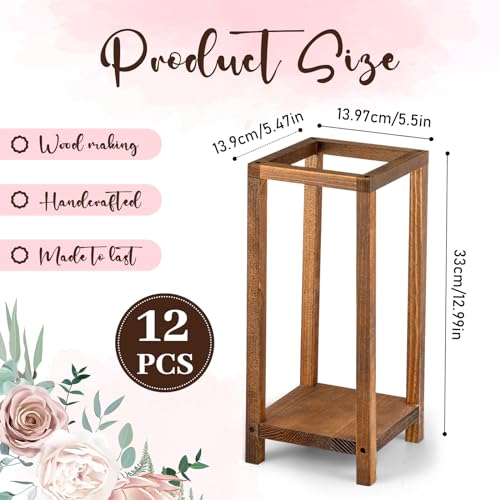 Geelin 12 Set Wooden Wedding Lanterns,12.99'',Wood Color - color: Wood Color, size: 12.99"