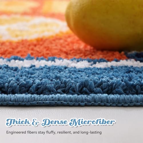 TRUEDAYS Sardine Bath Mat, Cute Bath Mat for Bathroom 20x30 Inch, Blue - color: Blue, size: 20x30 inches (Rectangular)