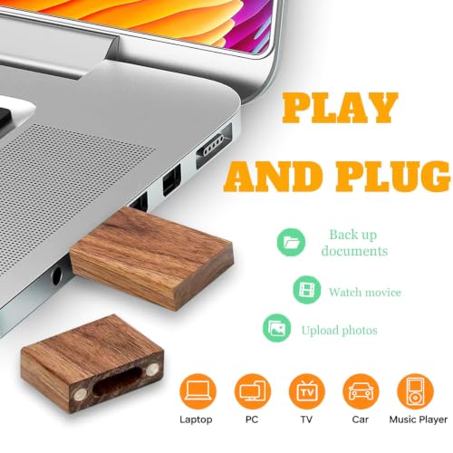 Wood USB Flash Drive with Wooden Gift Box TATMOHIK 32GB USB 3.0 Wedding Wood Flash Drive Box Walnut Wooden Thumb Drive for Keepsakes for Wedding/Birthday/Valentines Day - color: Walnut, size: 32GB-3.0