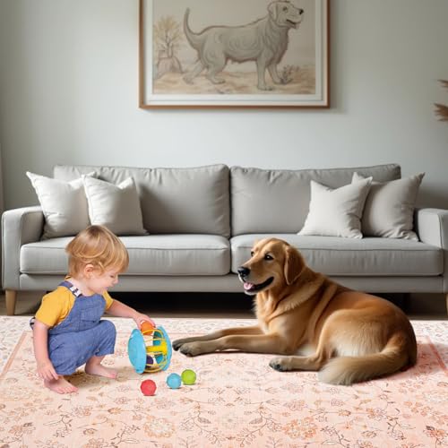 Boho Area Rugs 5x7 Floral Rugs for Living Room Washable Non Slip Low Pile Soft Carpet for Living Room Bedroom Dinning Room CRYPTOLITE
