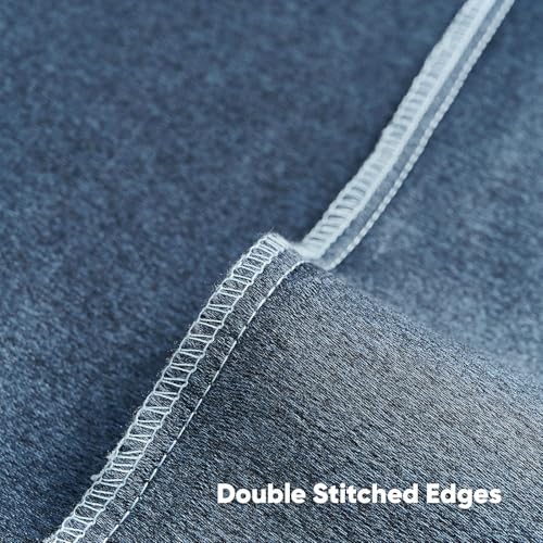 HAUSSY Set of 2 Soft Chenille Throw Pillow Covers 22x22 Inch, Denim Blue - color: Denim Blue, size: 22" x 22" (Pack of 2)