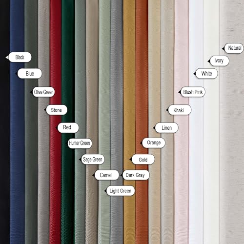 Lecloud White Curtains 63 Inch Length for Bedroom, 2 Panels Set - color: White, size: 40"W x 63"L (Pack of 2)