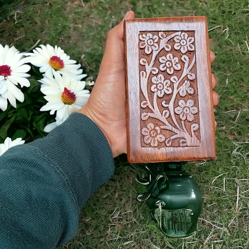 Handcrafted Wooden Urn (X-Small Size) Beautiful Unique Tree of Life Rosewood Design - Urns for Human or Pet Ashes (X-Small) - size: Small