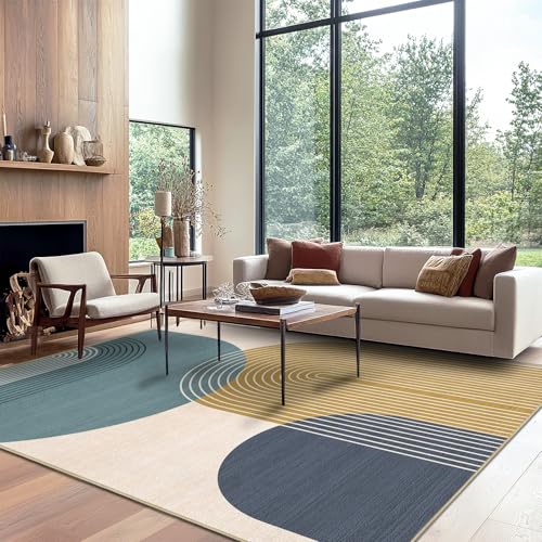 8x10 Large Area Rug for Living Room Boho Rug Bohemian Rugs,Blue - color: Blue, size: 8'x10'(Rectangular)