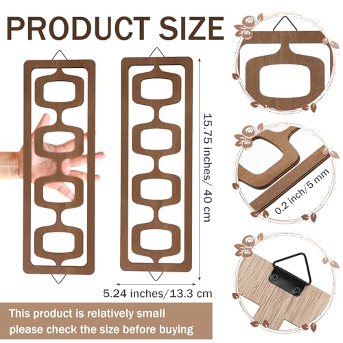 CroBlissful 2pcs Mid Century Modern Wall Art Geometric Wall Decor, Brown - color: Brown
