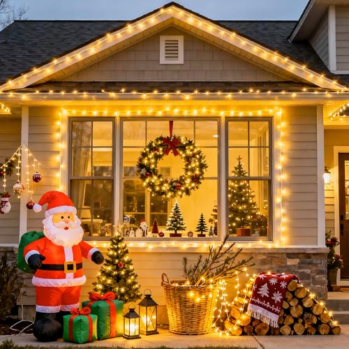 JMEXSUSS Connectable 250 LED Warm White Christmas Lights Indoor Outdoor - color: Warm White, size: 250 LED