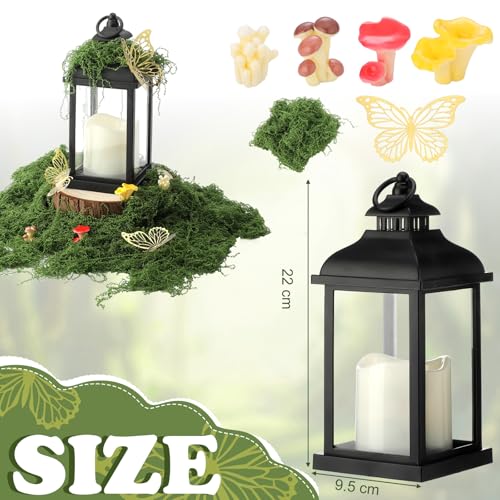 Gerrii 7 Pcs Enchanted Forest Decorations Fairy DIY Lantern Centerpiece