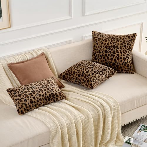 GALMAXS7 Cheetah Pillow Covers Leopard Throw Pillow Covers Set of 2, 22x22 - color: Cheetah, size: 22" x 22" (Pack of 2)