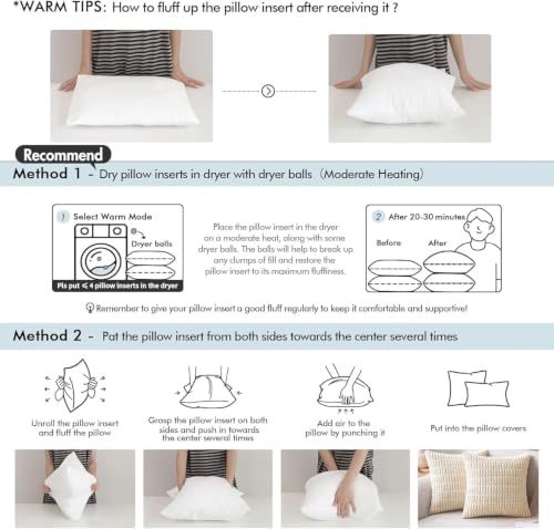 MIULEE Pillow Insert 14x40 Inch Decorative Rectangle Throw Pillow Inserts - size: 14x40 Inch