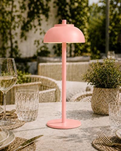 Pink Cordless Table Lamps, Rechargeable LED Touch Lamp, 2 Pack - color: Pink