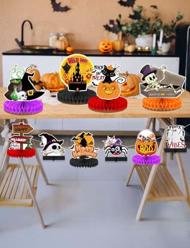 10Pcs Halloween Party Decorations, Halloween Table Decorations - style: Happy Halloween