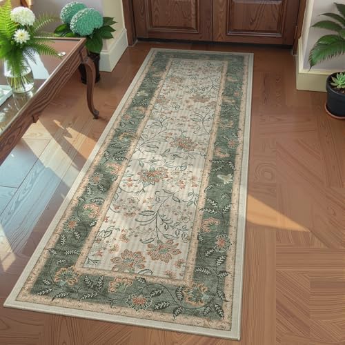 GarveeHome 2x6 Washable Runner Rug Sage Green Christmas Kitchen Runner - color: Sage Green, size: 2' x 6' (Rectangular)