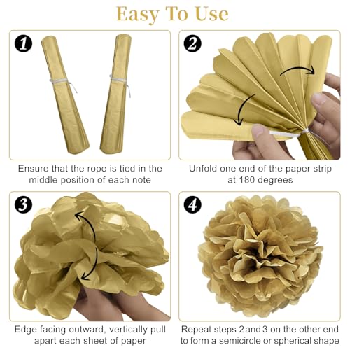 Turypaty Happy Wedding Anniversary Decorations Kit Supplies Black Gold
