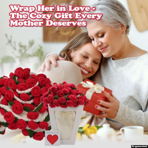Rose Crochet Flower Bouquet Blanket, Handmade Knitted Throw Blanket - color: White, size: Large