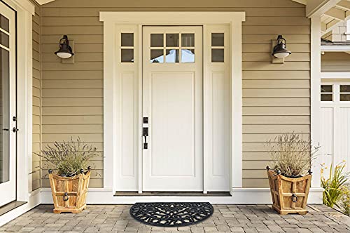 DII High Traffic All-Weather Rubber Doormat, 18x30, Iron Heart - color: Iron Heart, size: 1'6" x 2'6" (Rectangular)