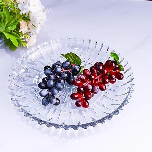 Glass Fruit Bowl or Decorative Bowl, used for Kitchen counter or living room center table decoration, Centerpiece Bowl,Glass tray (11.6)