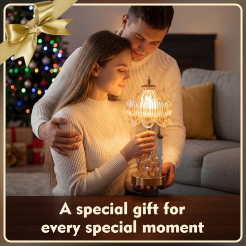 Flower Battery Operated Rechargeable Lamp Cordless, Lily, Amber - color: Amber-Lily