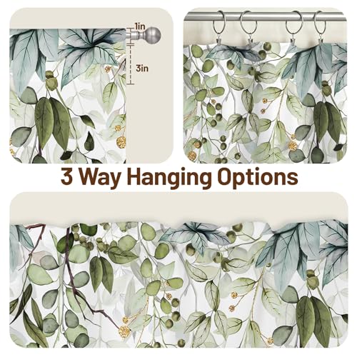 Sage Green Eucalyptus Leaves Swag Curtains 1 Panel, 56x36 in - color: Eucalyptus Leaves-green, size: 56"W x 36"L (Pack of 1)