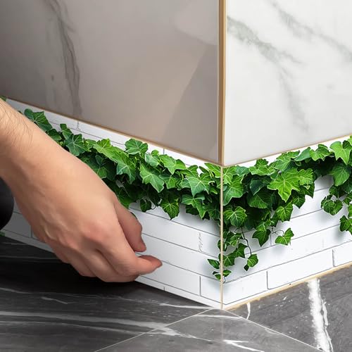 IVN Wallpaper Border Peel and Stick Wall Ivy Brick Wall 4x196 Inch - color: Ivy Brick Wall