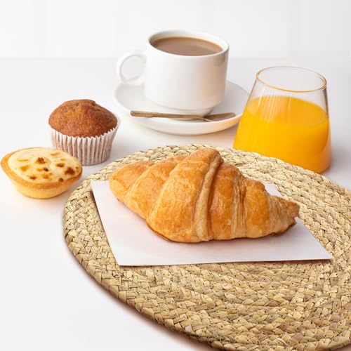 Bencailor 6 Pcs Jute Woven Placemats Natural Braided Placemats, Oval