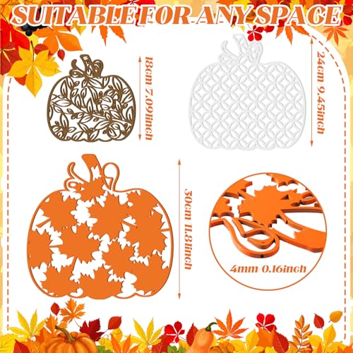 CroBlissful 6 Pcs Fall Pumpkin Wall Decor Autumn Wooden Wall Art - size: 9.45 in, style: Pumpkin