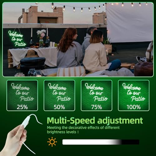 Welcome to Our Patio Neon Sign Wedding Green Plants Outdoor Neon - color: Colorful-A-welcome